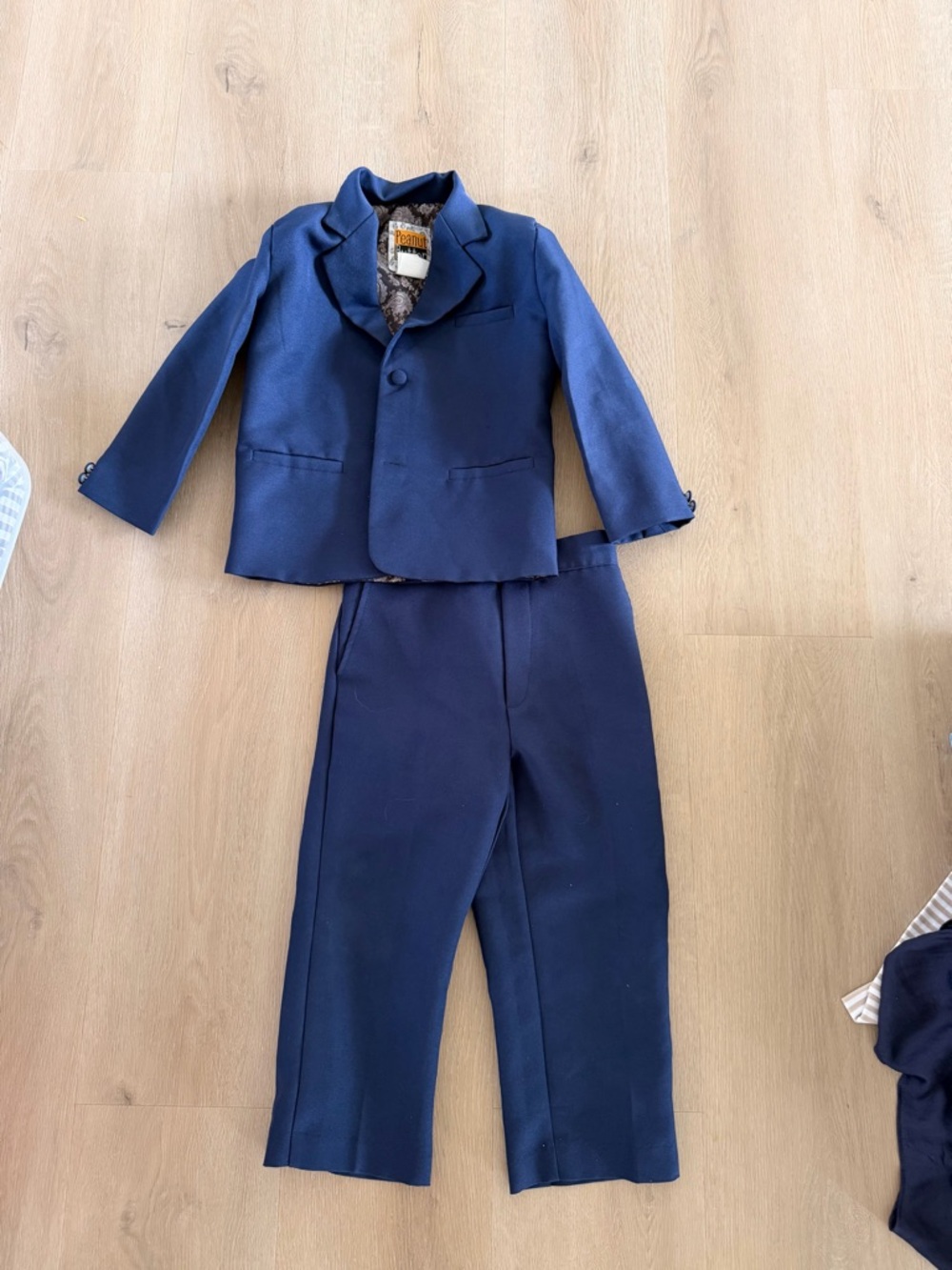 Navy Blue Kids Blazer and Pants Set - Classic Formal Jacket and Trousers